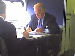 Senator Joe Biden on Amtrak