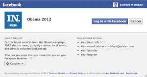 Obama Facebook App - Step 1 - Apr 2012